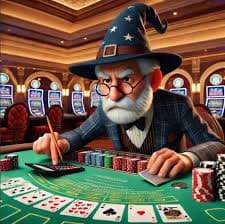 Live-dealer blackjack table on tokek slot